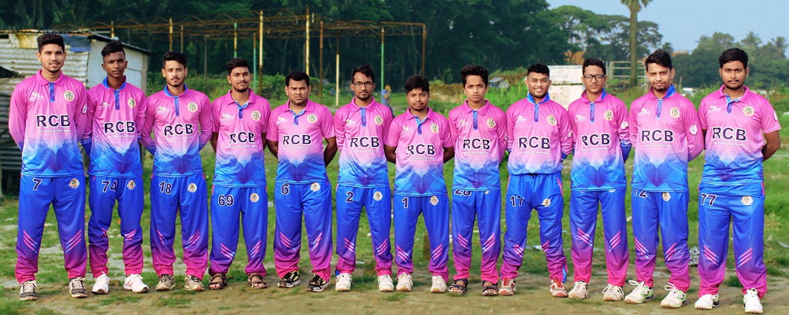 with pink color jersey